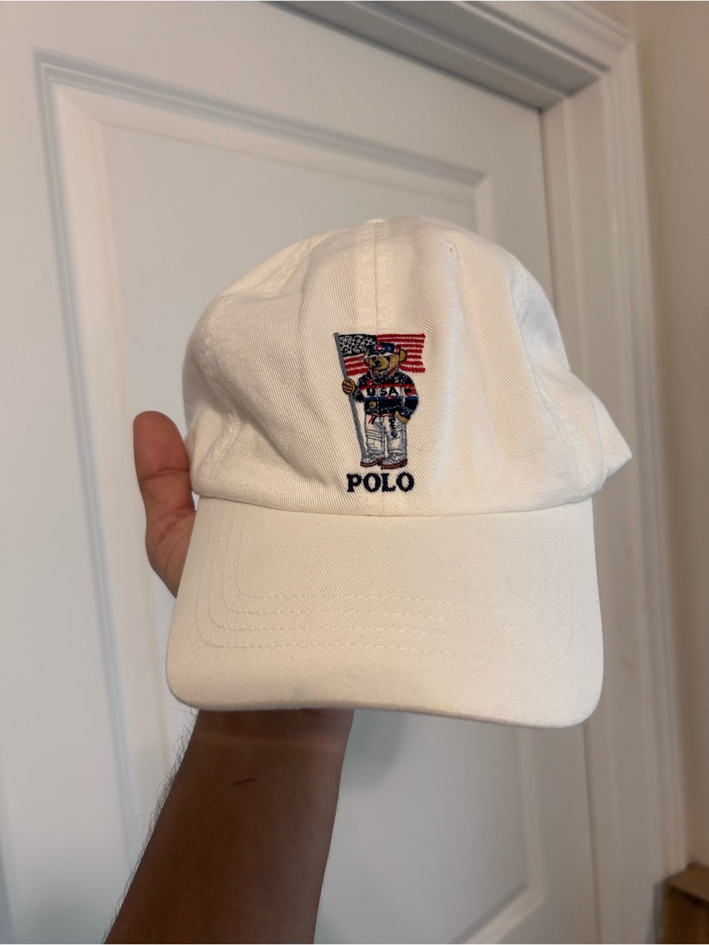 Team USA Polo Ralph Lauren 2024 Summer Olympics Bear Adjustable Hat White OSFA